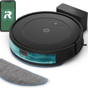 iRobot Roomba Robot Vacuum and Mop Combo (Y0140) - Vacuums & mops, Easy to use, Power-Lifting Suction, Multi-Surface Floors, Smart Navigation, Cleans in Neat Rows, Self-Charging, Bagless, Space-Saving